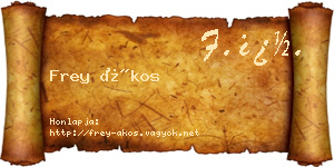 Frey Ákos névjegykártya