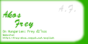 akos frey business card